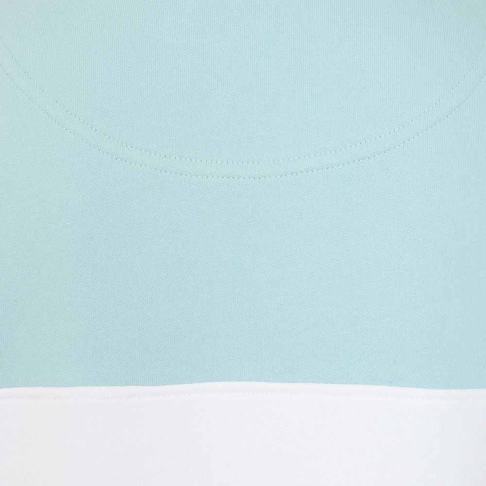 LJ322 - Ladies Quarter Zip Sweatshirt - Sky/Mint