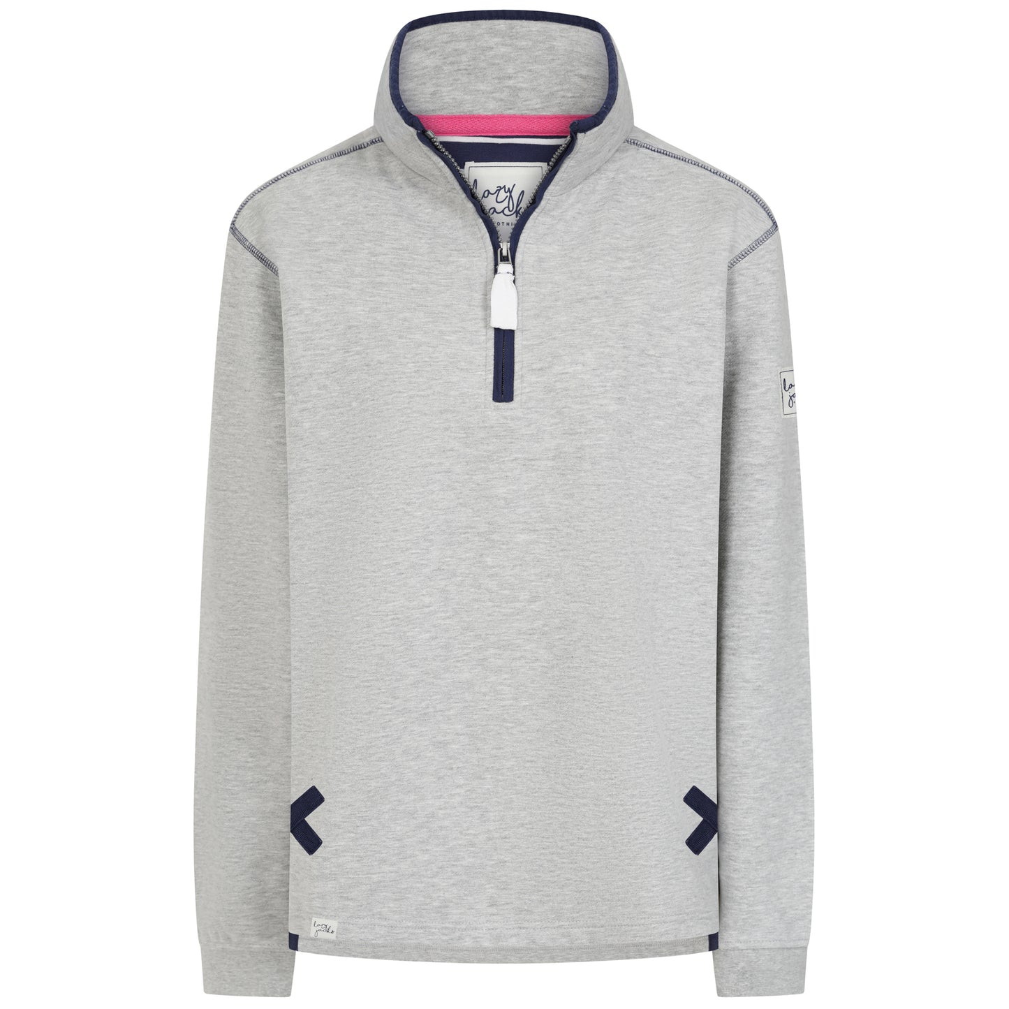 LJ3 - Ladies' 1/4 Zip Sweatshirt - Grey Marl