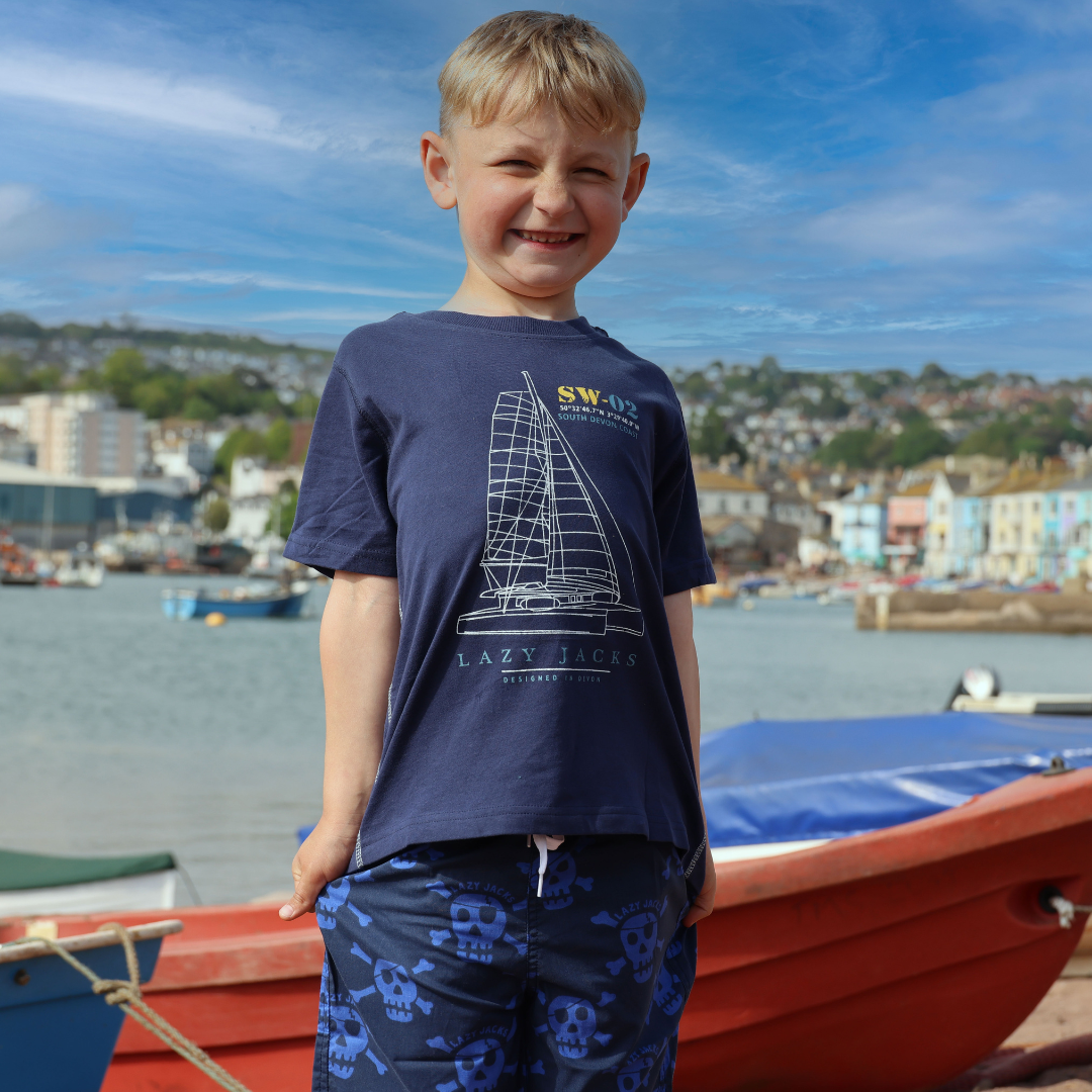 LJ15C - Boys Printed T-Shirt - Marine