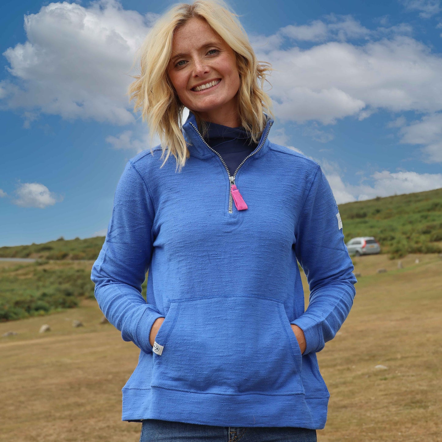 LJ109 - Ladies Textured Sweatshirt - Azure