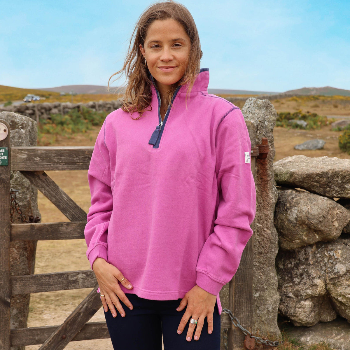 Ladies Quarter Zip Sweatshirt