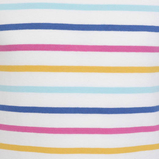 LJ97C - Girls Striped Breton Top - Orchid Multi