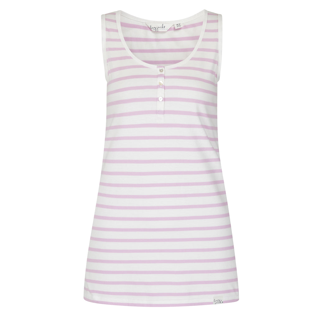 LJ110 - Ladies Cotton Cami - Chalky Pink