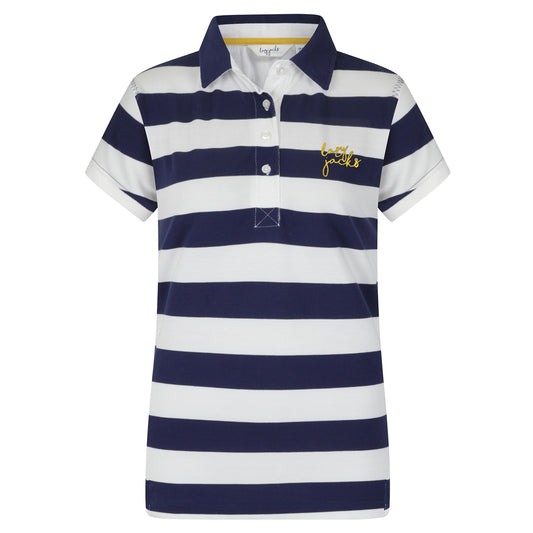LJ22E - Ladies Striped Polo - Twilight