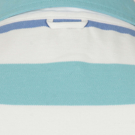 LJ22E - Ladies Striped Polo - Turquoise