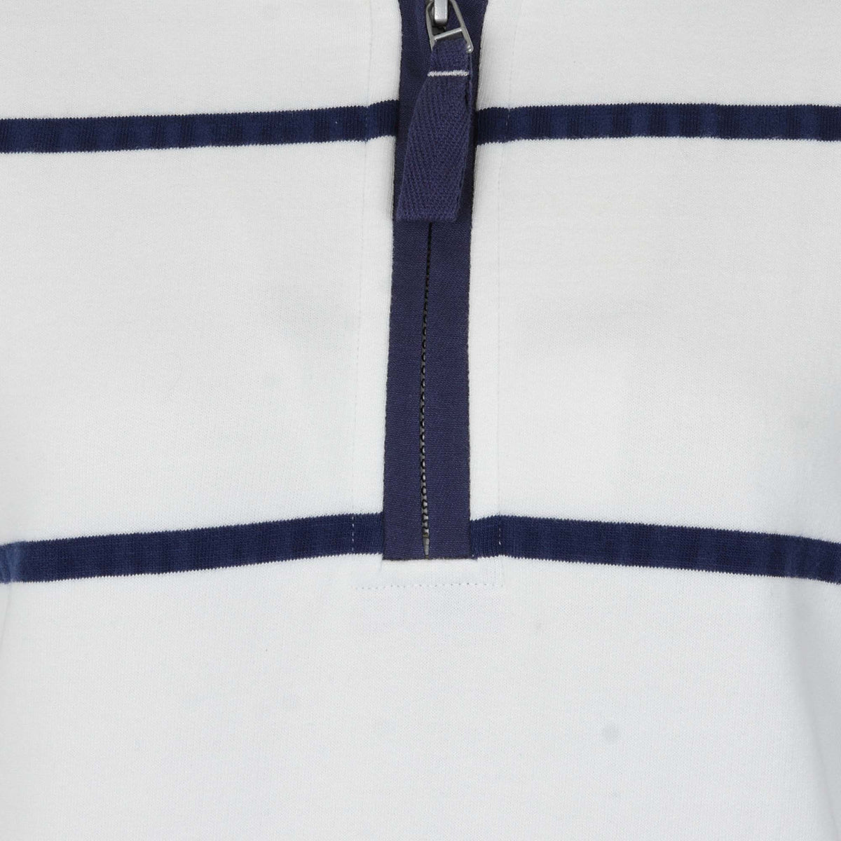 LJ35 - Ladies' Striped 1/4 Zip Sweatshirt - White
