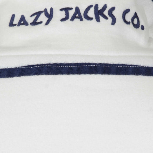 LJ35 - Ladies' Striped 1/4 Zip Sweatshirt - White