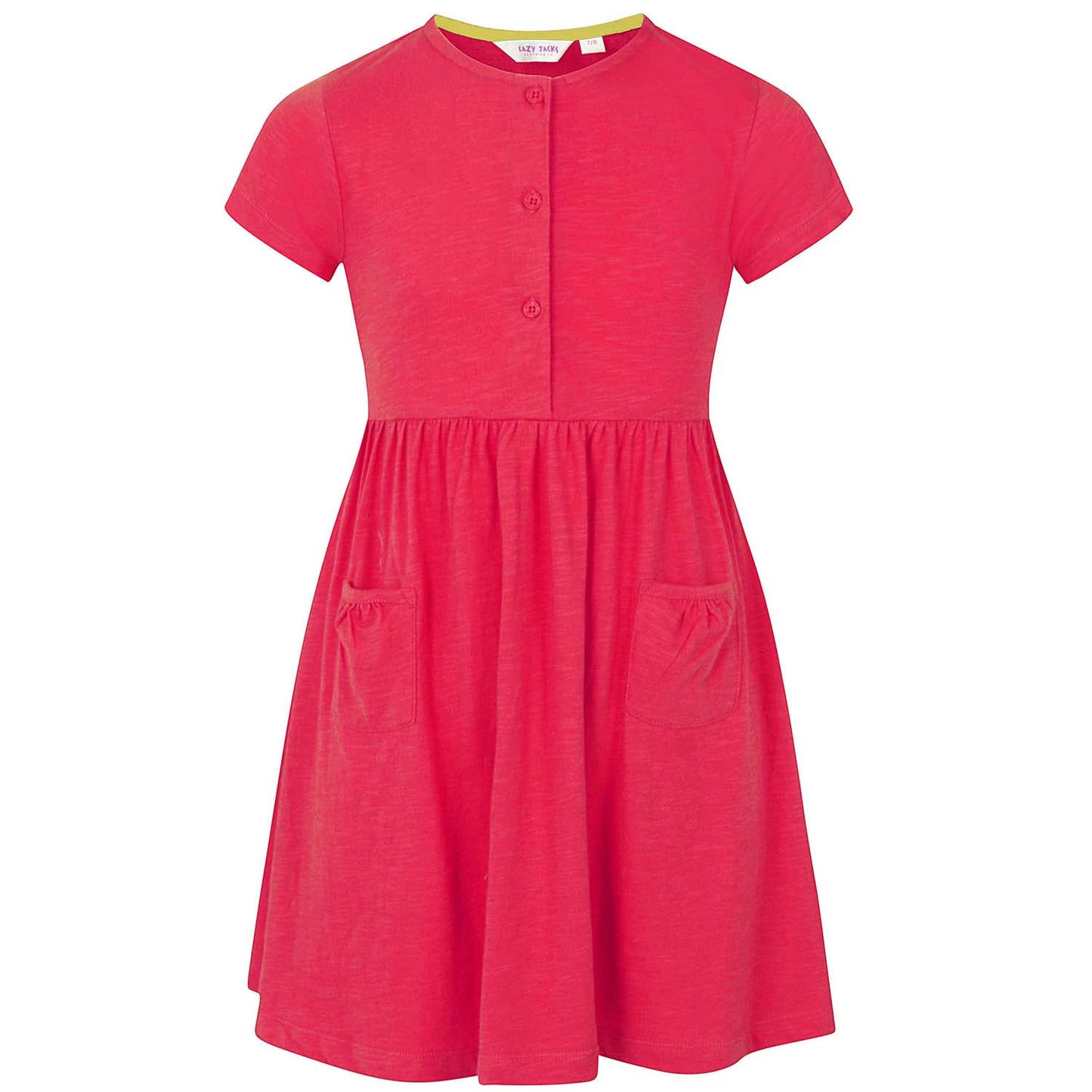 LJ374 - Girls Printed Dress - Cerise