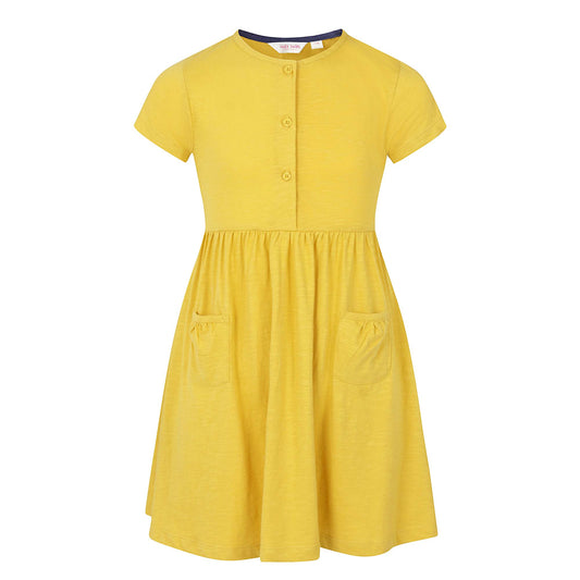 LJ374C - Girls Cotton Dress - Gorse