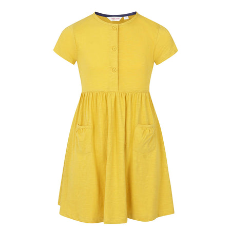 LJ374C - Girls Cotton Dress - Gorse