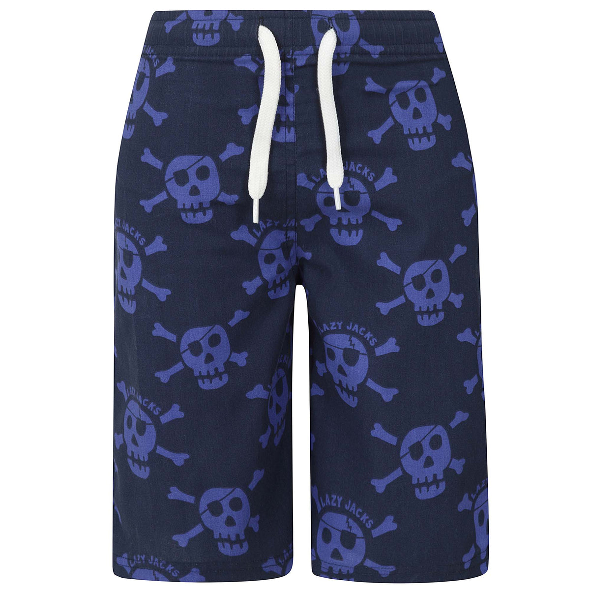 LJ89C - Boy's Printed Board Shorts - Bright Blue