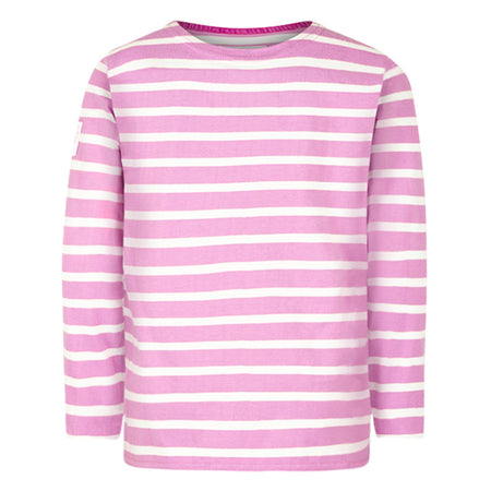 LJ97C - Girls Long Sleeve Breton Top - Fuschia
