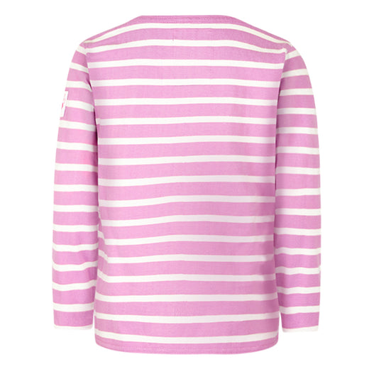 LJ97C - Girls Long Sleeve Breton Top - Fuschia