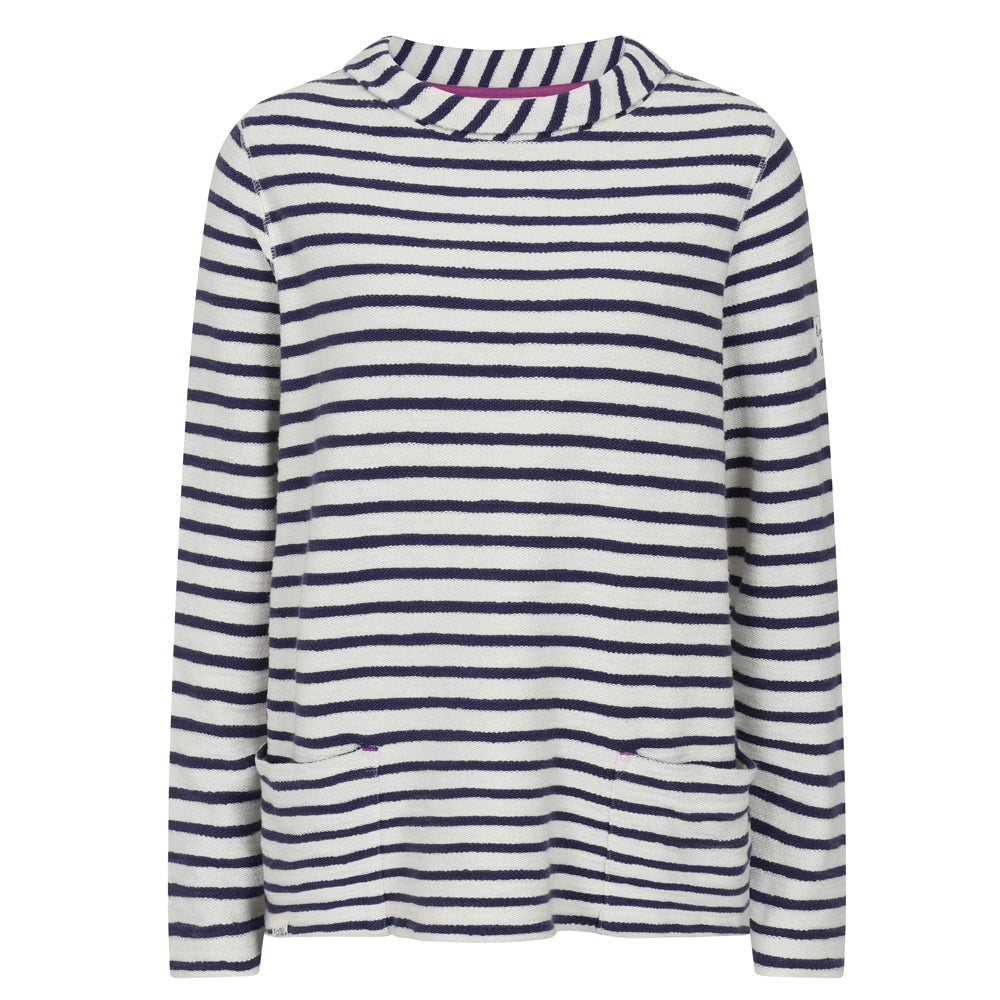 LJ105S - Textured Roll Neck Sweatshirt - Ivory