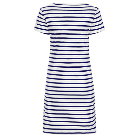LJ115 - Ladies Striped T-Shirt Dress - Marine