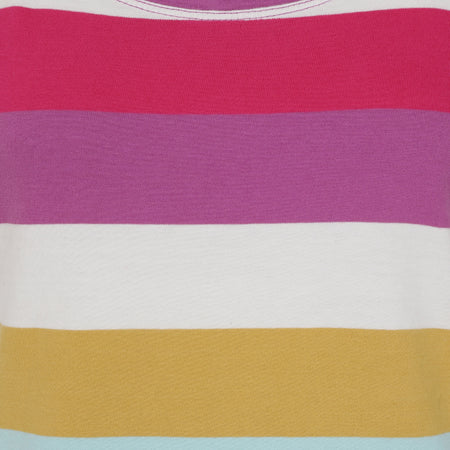 LJ115 - Ladies Striped T-Shirt Dress - Multi