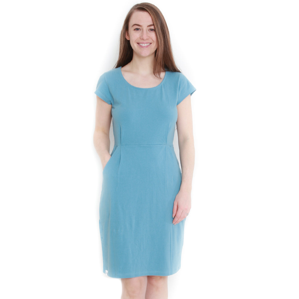 LJ127 - Plain Dress With Pockets - Niagara