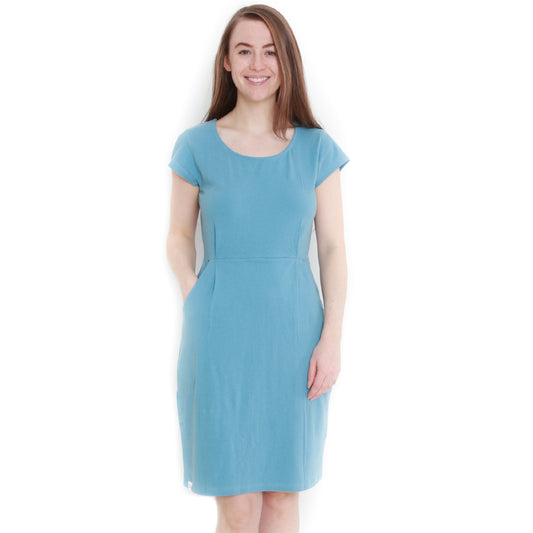 LJ127 - Plain Dress With Pockets - Niagara