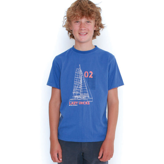 LJ15C - Boys Printed T-Shirt - Denim