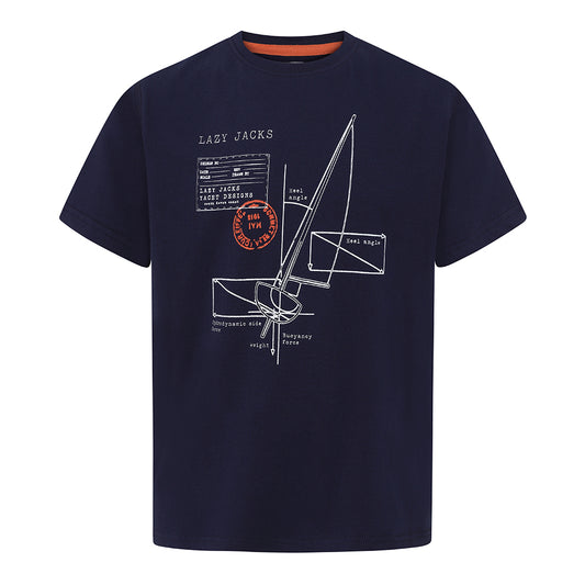 LJ15C - Boys Printed T-Shirt - Marine