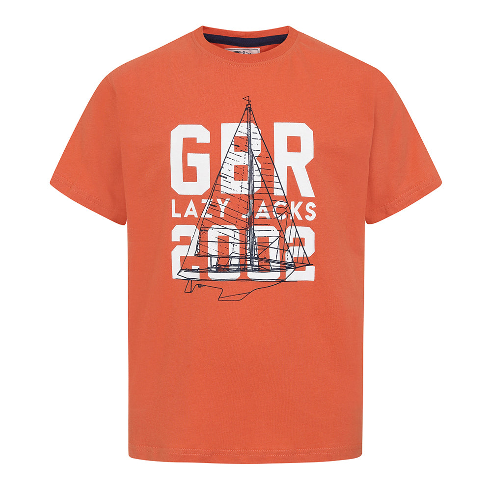 LJ15C - Boys Printed T-Shirt - Orange