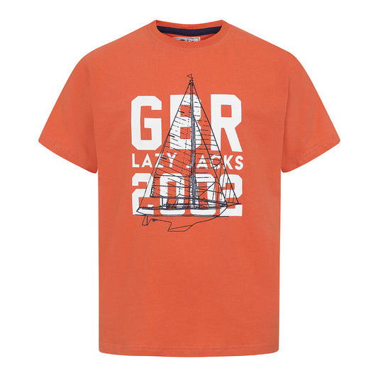 LJ15C - Boys Printed T-Shirt - Orange