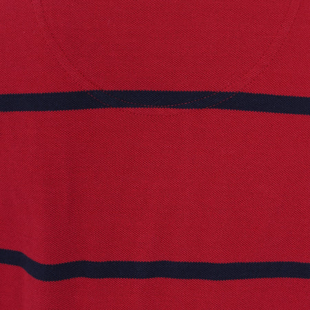 LJ18C - Boy's Striped Polo Shirt - Crimson
