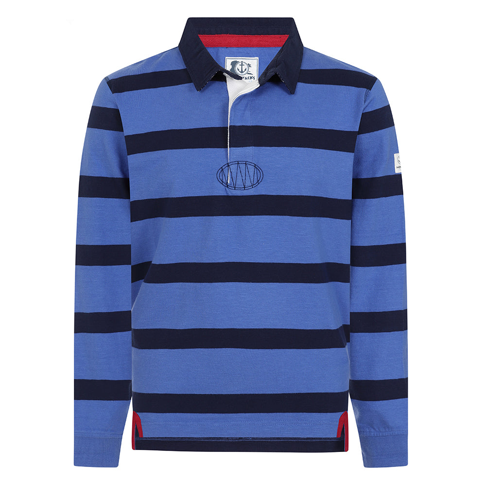 LJ78 - Men's Striped Rugby Shirt - Denim