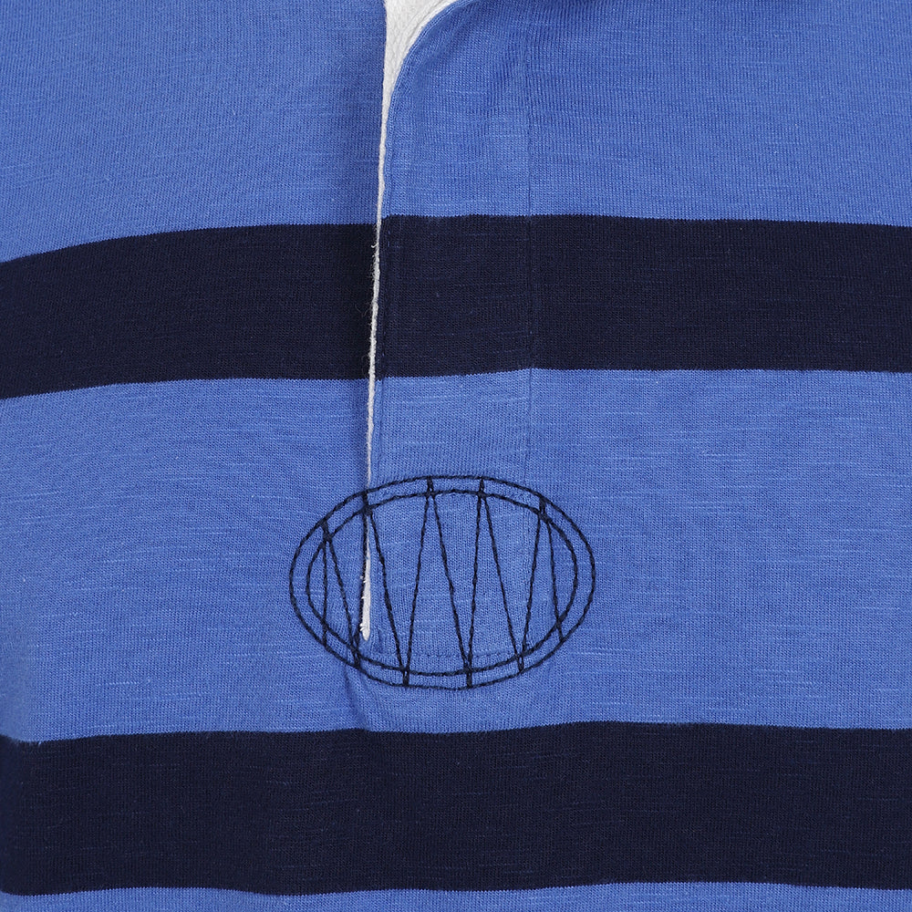 LJ78 - Men's Striped Rugby Shirt - Denim