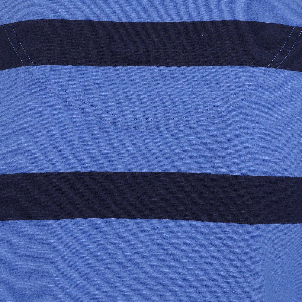 LJ78 - Men's Striped Rugby Shirt - Denim