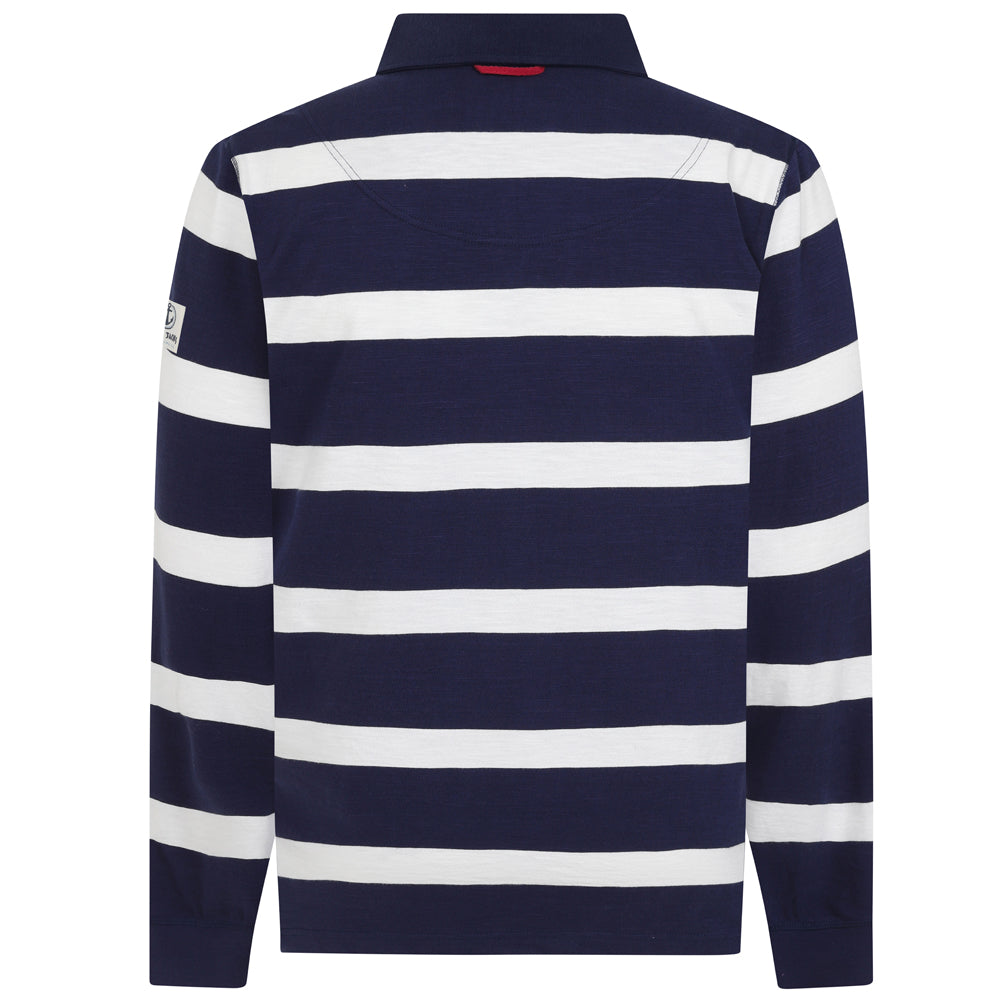 LJ78 - Men's Striped Rugby Shirt - Marine