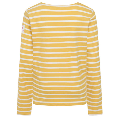 LJ97C - Girls Striped Breton Top - Maize