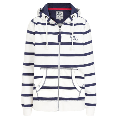 LJ101S - Ladies Striped Full Zip Hoody - Twilight