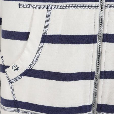 LJ101S - Ladies Striped Full Zip Hoody - Twilight