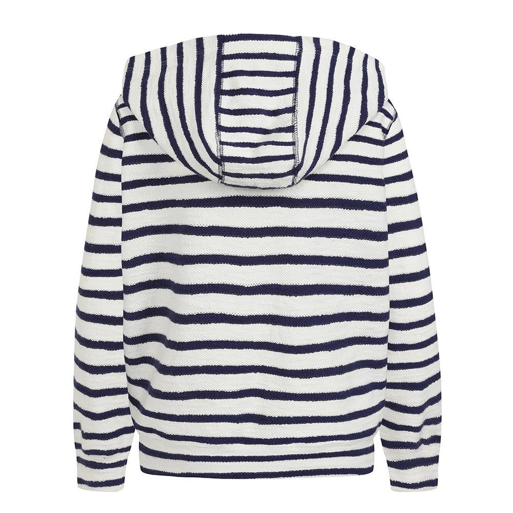 LJ102SC - Girl's Striped Textured Hoody - Twilight