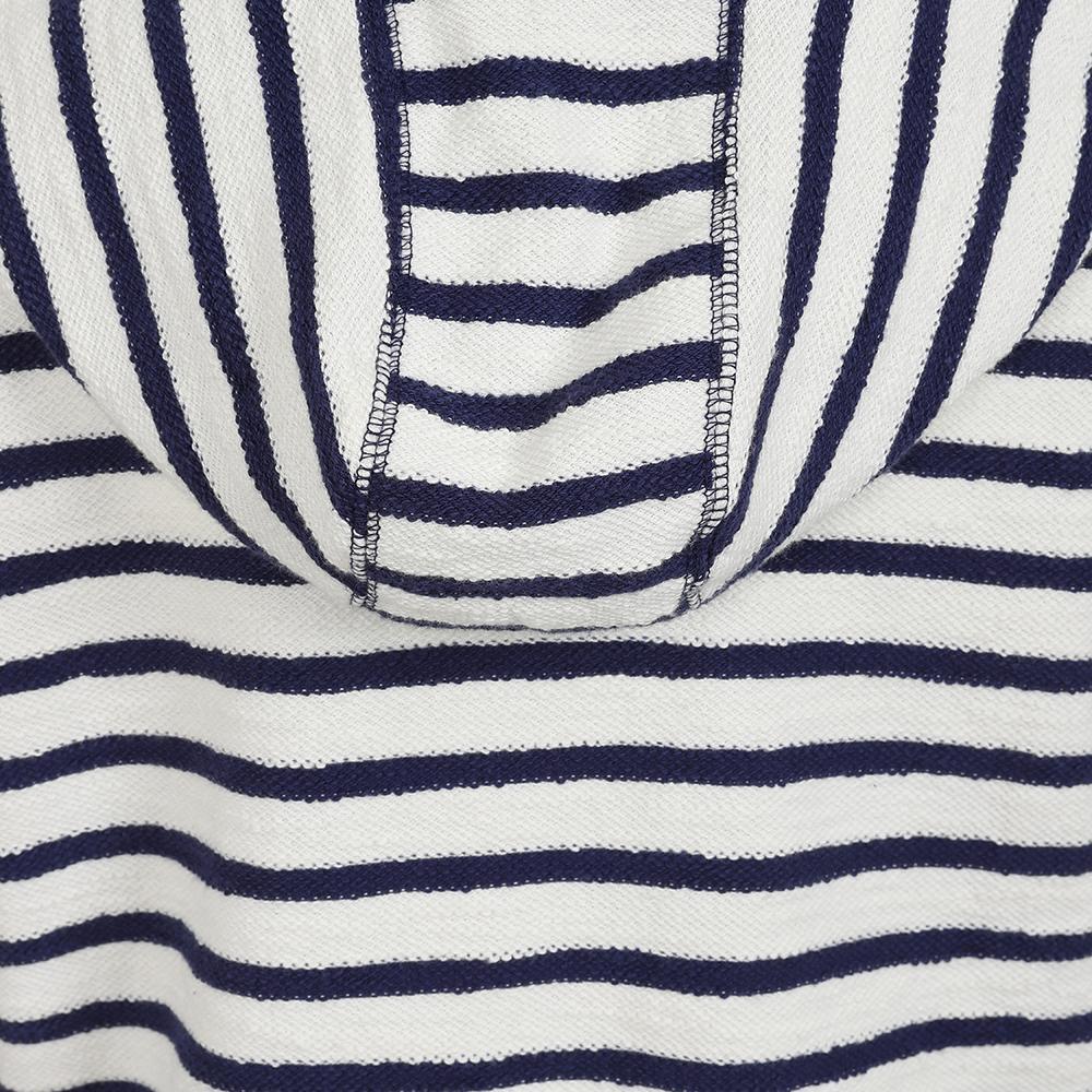 LJ102SC - Girl's Striped Textured Hoody - Twilight