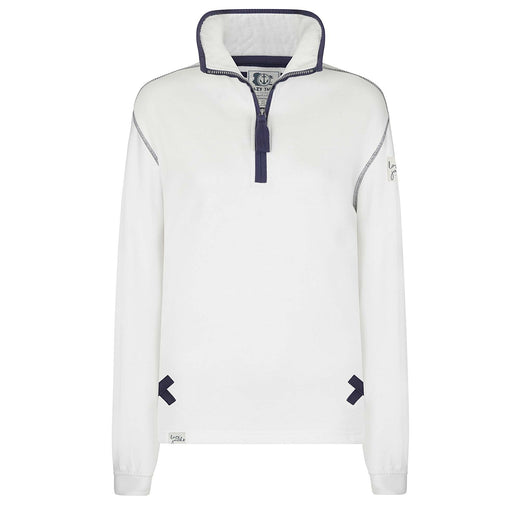 LJ3 - Ladies 1/4 Zip Sweatshirt - White