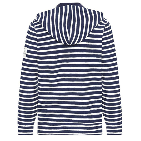 LJ44S - Men's Textured Hooded Sweatshirt - Marine