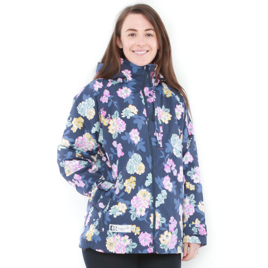 LJ45P - Short Printed Waterproof Coat - Blossom