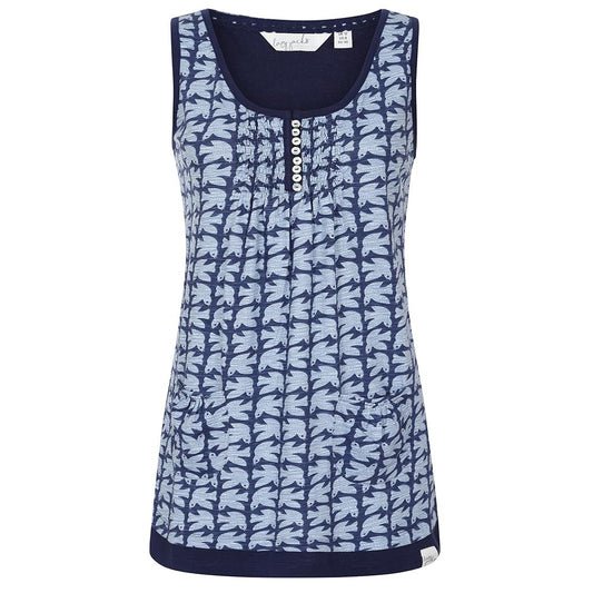 LJ10 - Printed Tunic - Blue Bird
