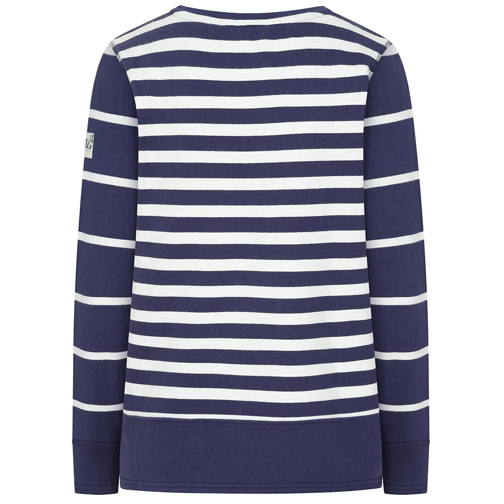LJ131S - Ladies Striped Crew Neck Sweatshirt - Twilight