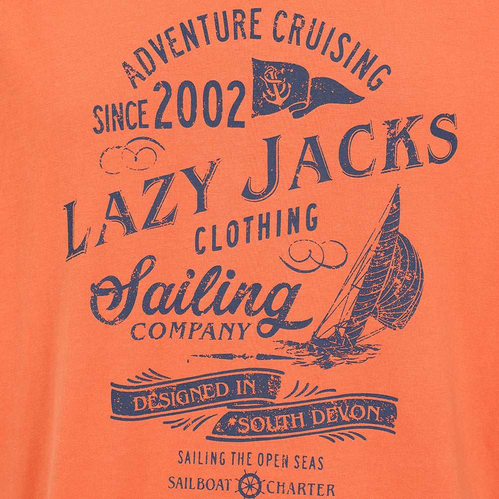 LJ15 - Mens Printed T-Shirt - Orange