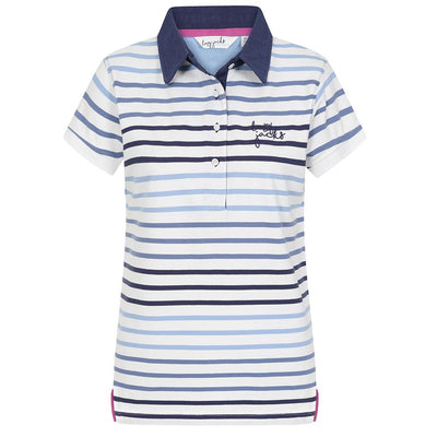 LJ22  - Ladies Polo Top - Stripe