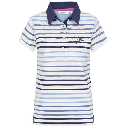 LJ22  - Ladies Polo Top - Stripe