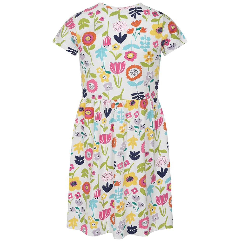 LJ375C - Girls Printed Dress - Bouquet