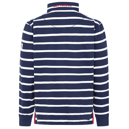 LJ39 - 1/4 Zip Striped Sweatshirt - Marine