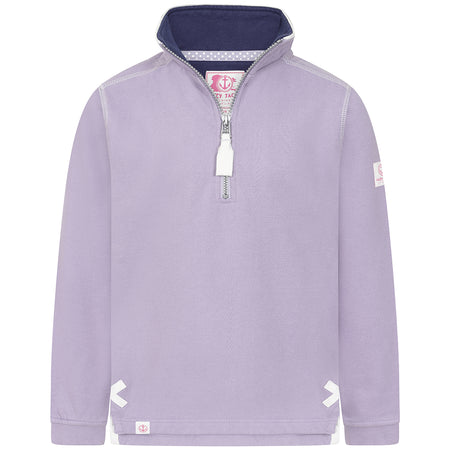 LJ3C - Girl's 1/4 Zip Sweatshirt - Lilac