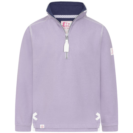 LJ3C - Girl's 1/4 Zip Sweatshirt - Lilac