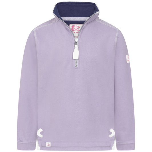 LJ3C - Girl's 1/4 Zip Sweatshirt - Lilac