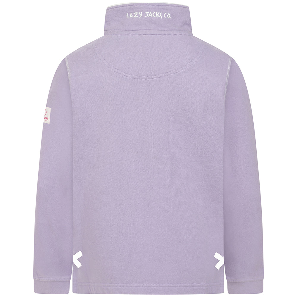 LJ3C - Girl's 1/4 Zip Sweatshirt - Lilac